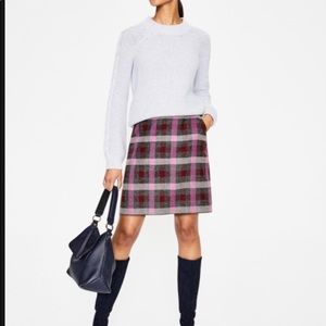 Boden British tweed mini skirt